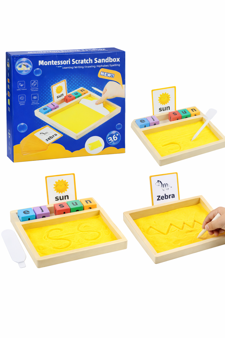 Montessori Scratch Sandbox – Educational Writing & Drawing Board for K ...